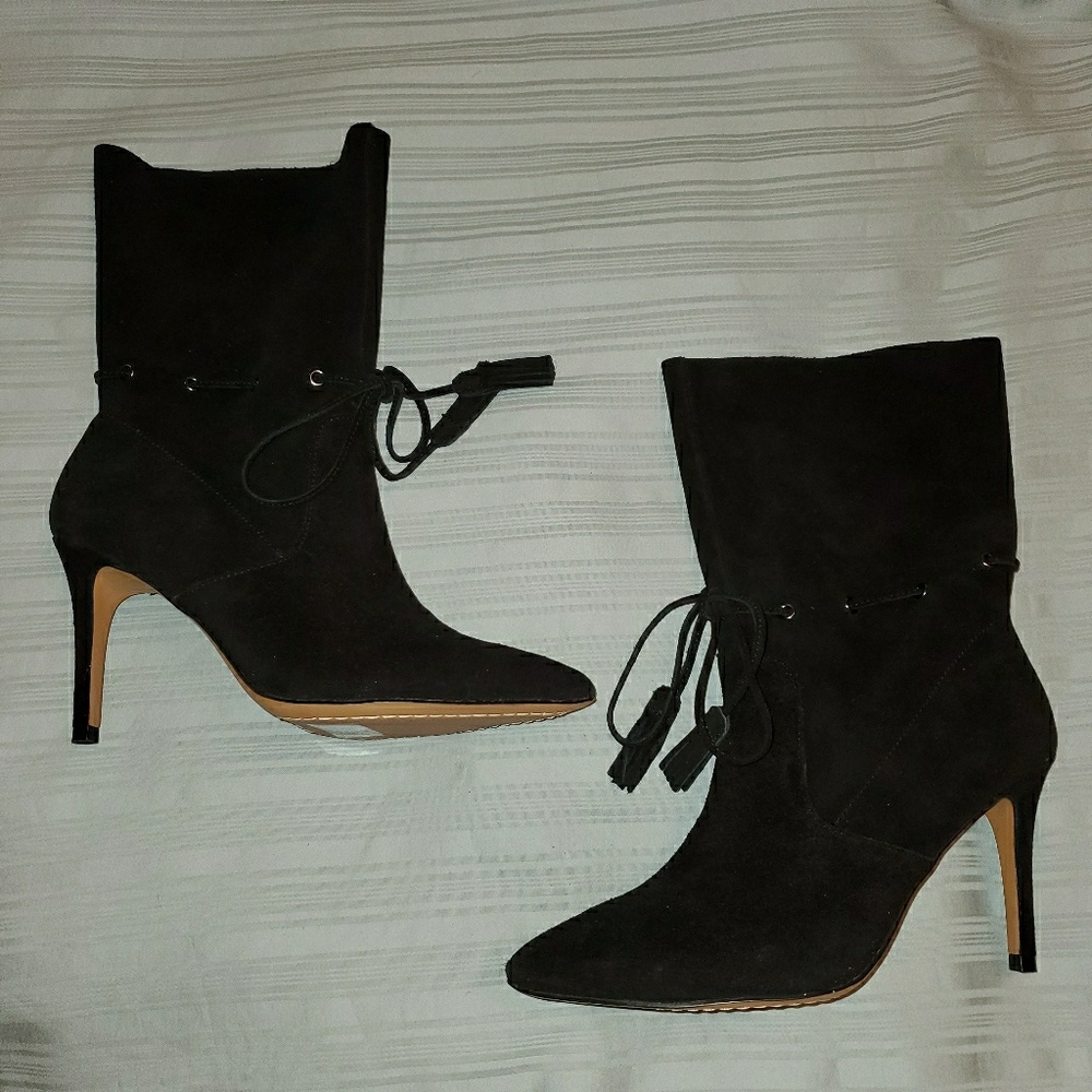 🆕 Women's French Connection Black Suede Boots 6.5